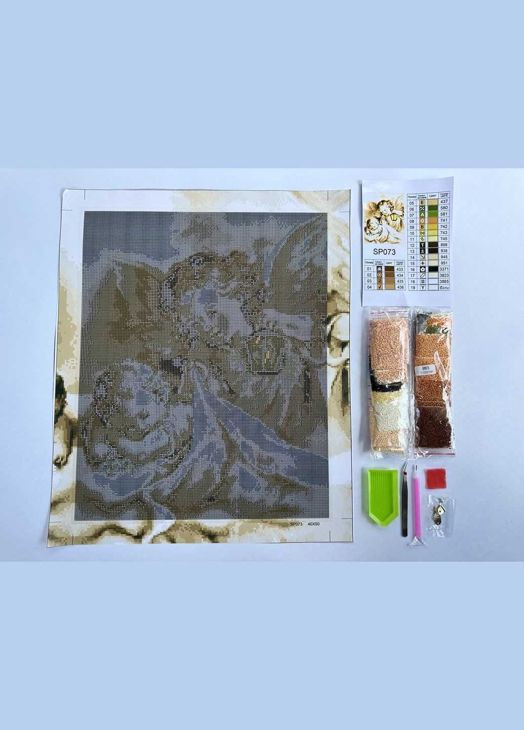 Набір алмазної мозаїки 40х50 Ангел хоронитель SP073 ColorArt (299772371)