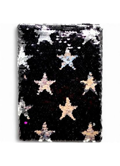 Блокнот у твердій обкладинці з паєтками (80 арк; формат А5) клітинка, з зірочками MIC (361415181)