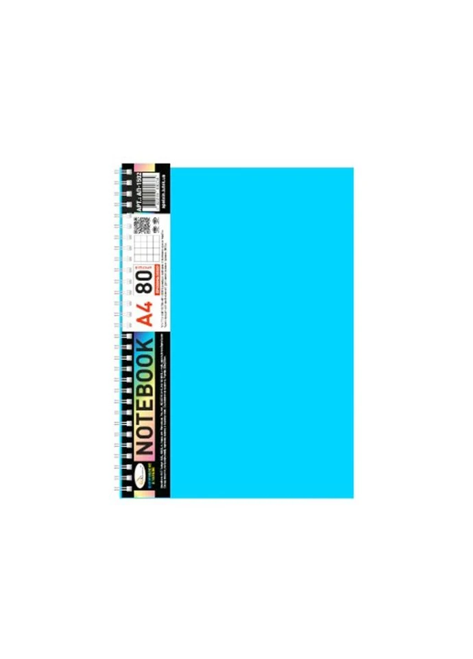 Блокнот А4 АП-1502(Light Blue) 80 листов, пружина сбоку Toysi (390449784)