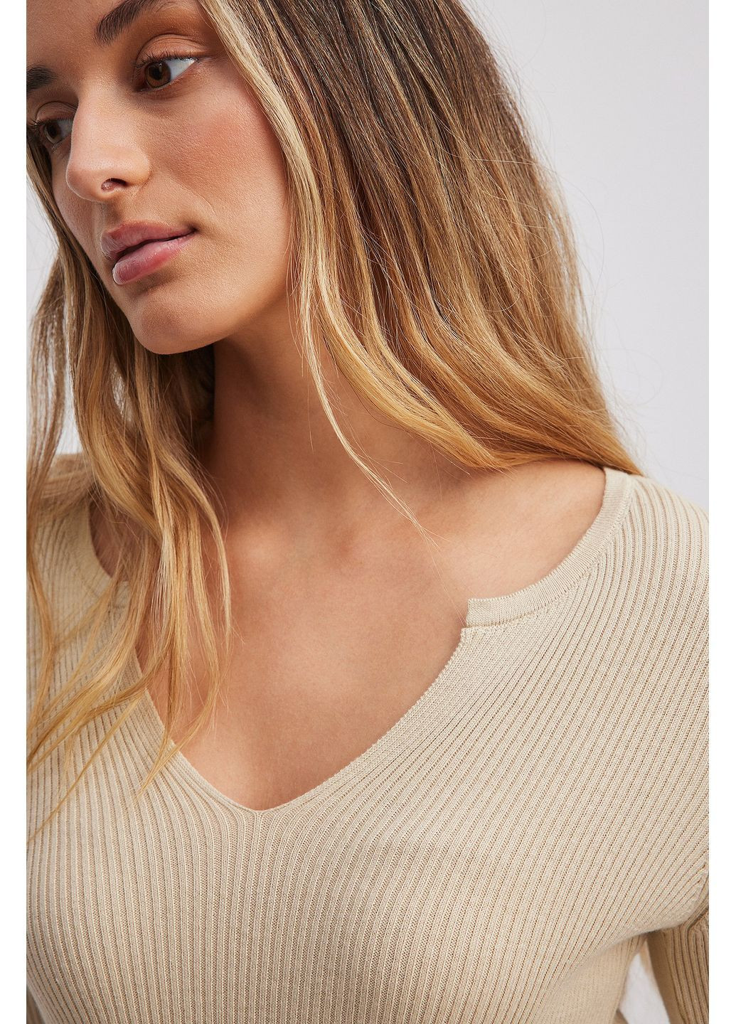 Бежевий пуловер демісезон,бежевий, NA-KD