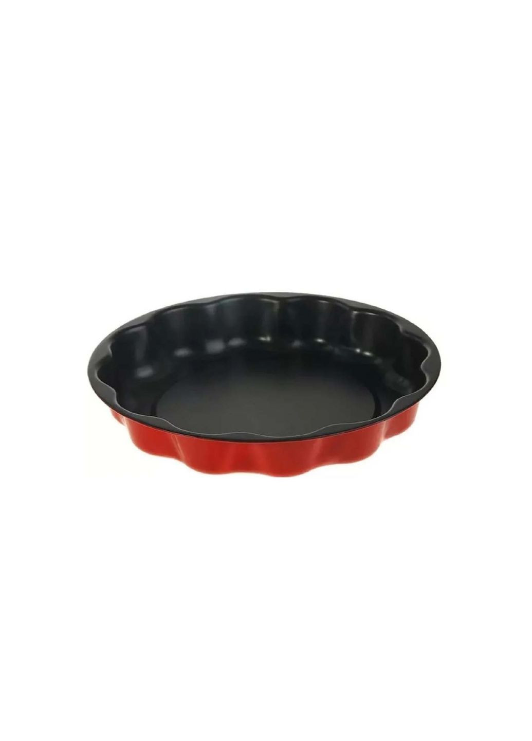 Форма для випікання пирога з тефлоновим покриттям, кругла, з хвилеподібними краями (діаметр 29.5 см) Kitchen Master (350883981)