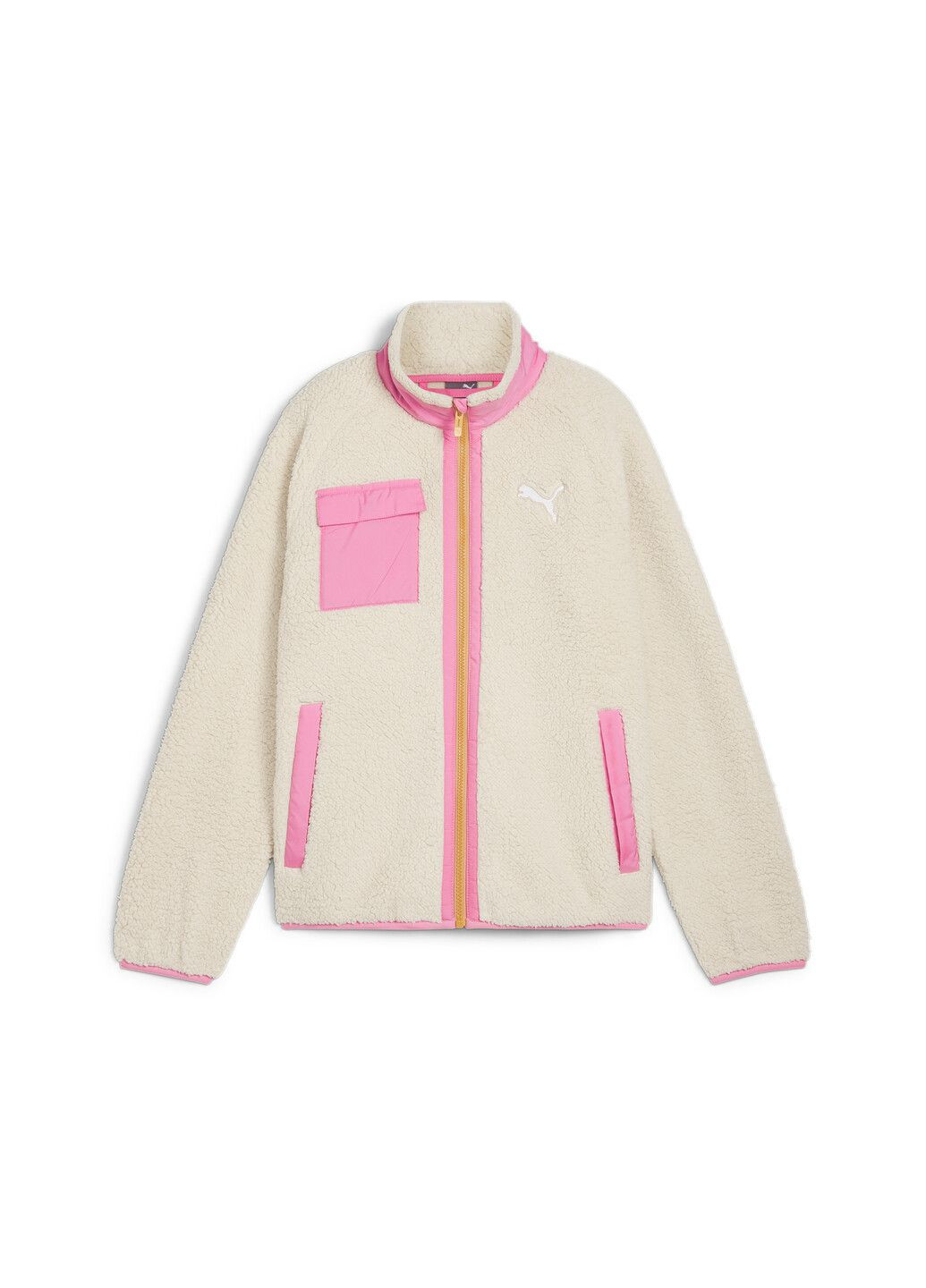 Біла демісезонна дитяча куртка hybrid sherpa jacket youth Puma