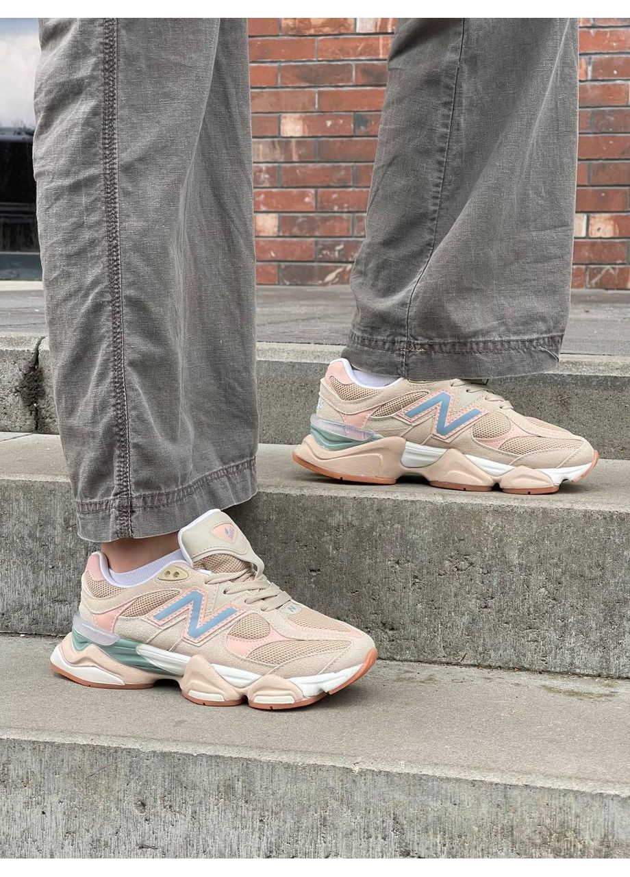 Рожеві Осінні кросівки чоловічі new balance 9060 beige pink blue нью беланс 9060 No Brand