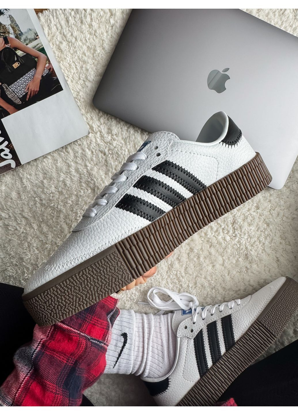 Кросівки жіночі і чоловічі Adidas Samba White Black | Адідас Самба білі No Brand білі демісезони (348782817)