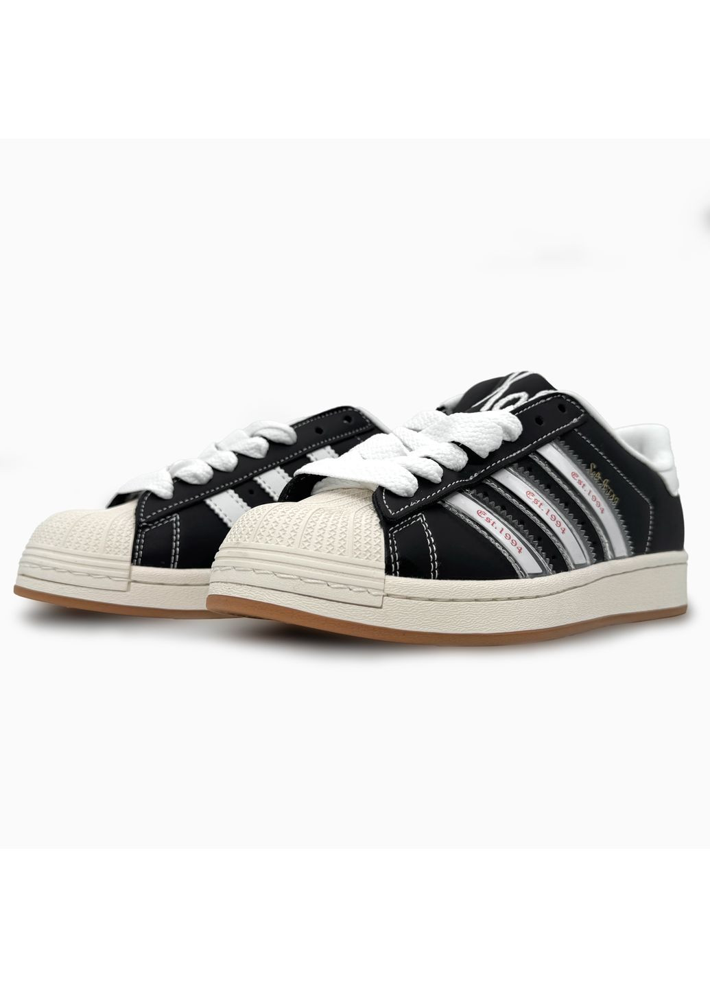 КРОСІВКИ ЖІНОЧІ ADIDAS SUPERSTAR X KORN BLACK / WHITE АДІДАС СУПЕРСТАР No Brand чорні демісезони (367172152)