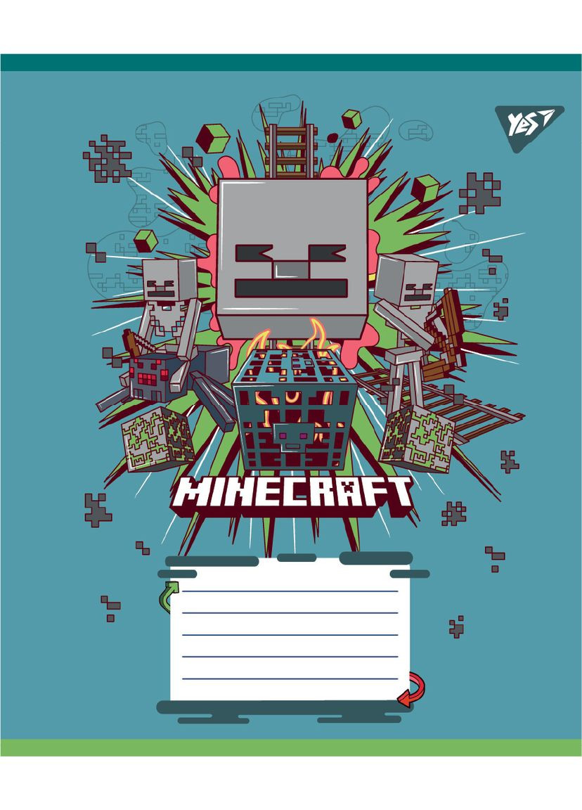 Набір зошитів шкільних А5/12 клітинка Minecraft Heroes 25 шт (767576) Yes (352167536)