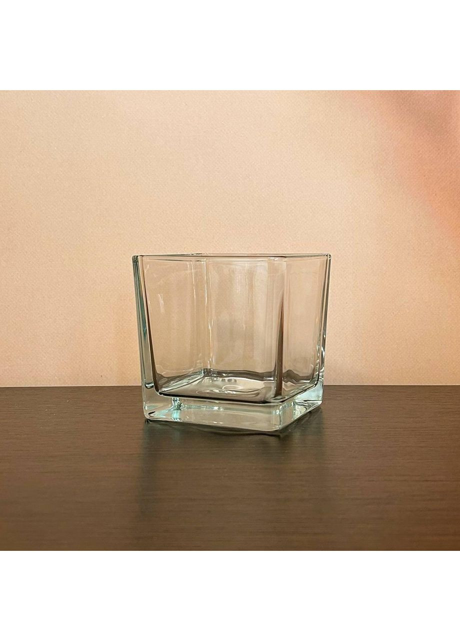 Квадратний свічник 10 х 10 х 10 см Liliya Flowers (366026744)