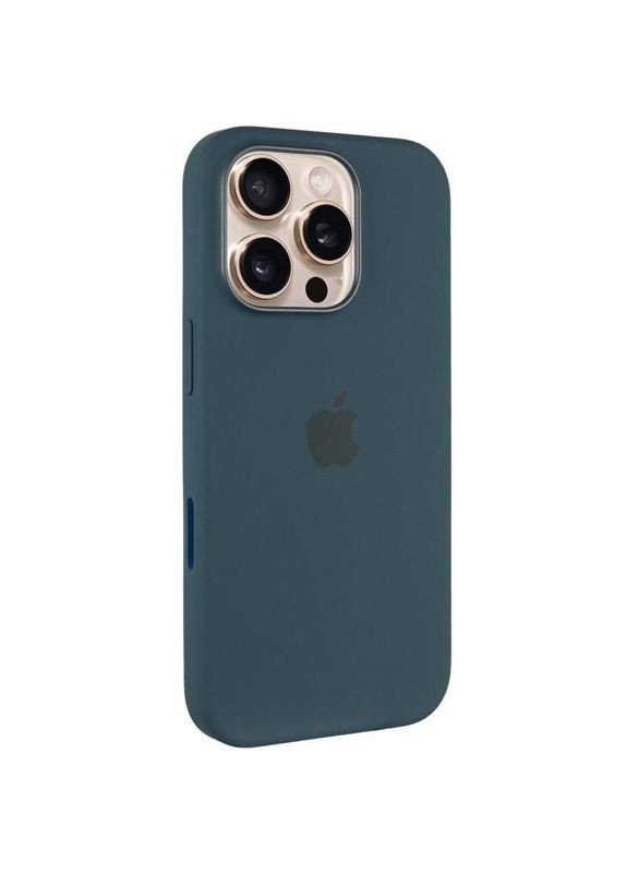 Чохол Silicone case (AAA) з Magsafe та анімацією (button) для Apple iPhone 16 Pro Max (6.9\") Морської хвилі Epik (372499237)