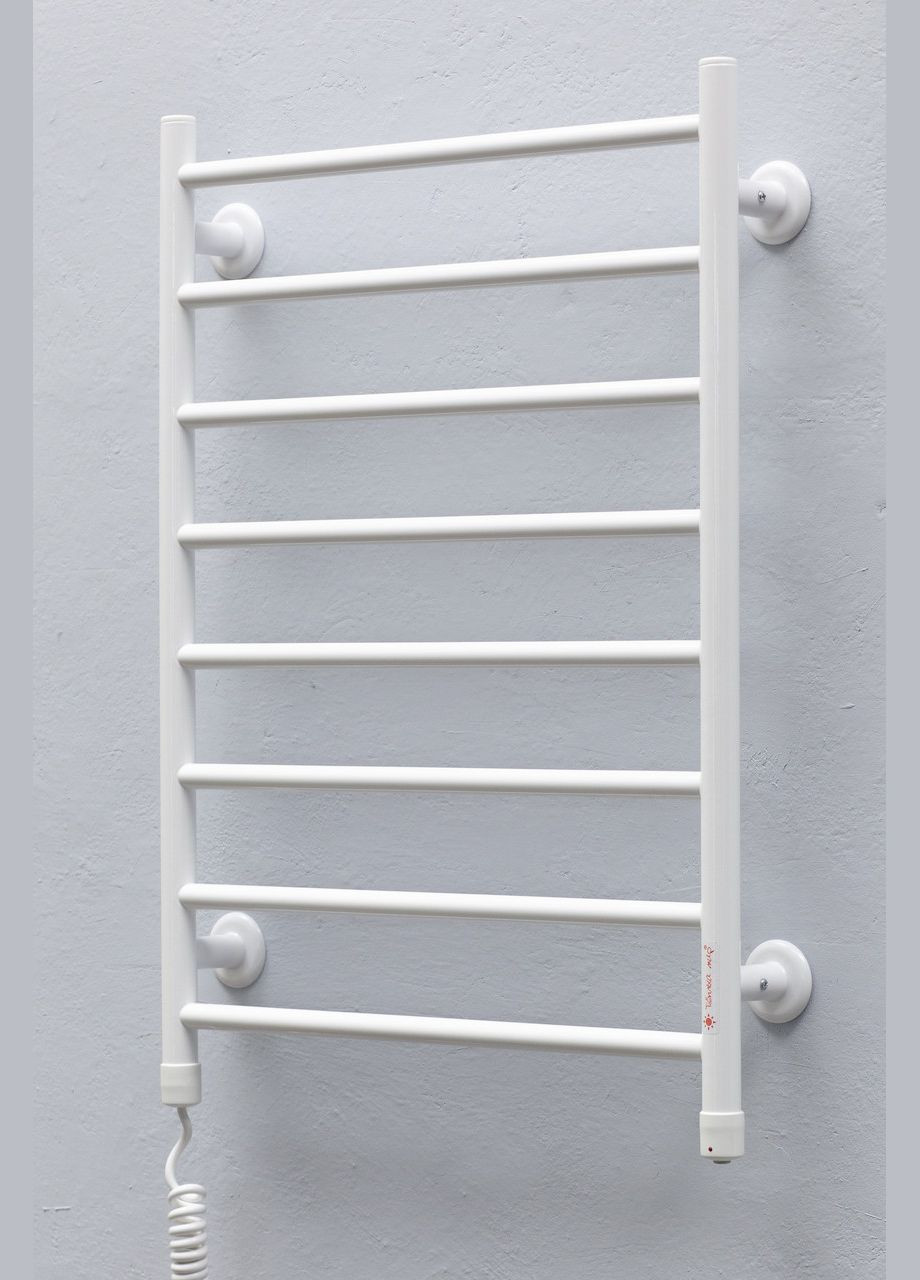 Сушарка для рушників електрична ТЕПЛИЙ СВІТ Драбинка білий лівосторонній з кнопковим перемикачем Теплий світ (317937523)