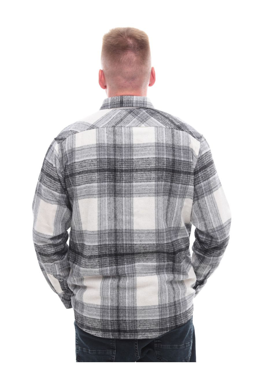 Серая повседневный рубашка в клетку Jean Piere