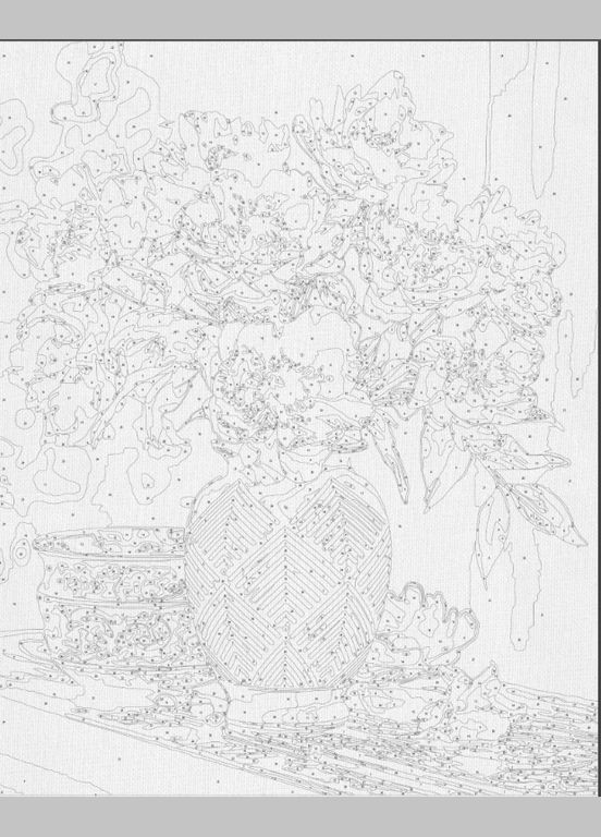 Картина за номерами Квіти у вазі з фарбами металік Картини розфарбування по номерах 40х50 Розпис за номерами 31350 Origami (366222044)