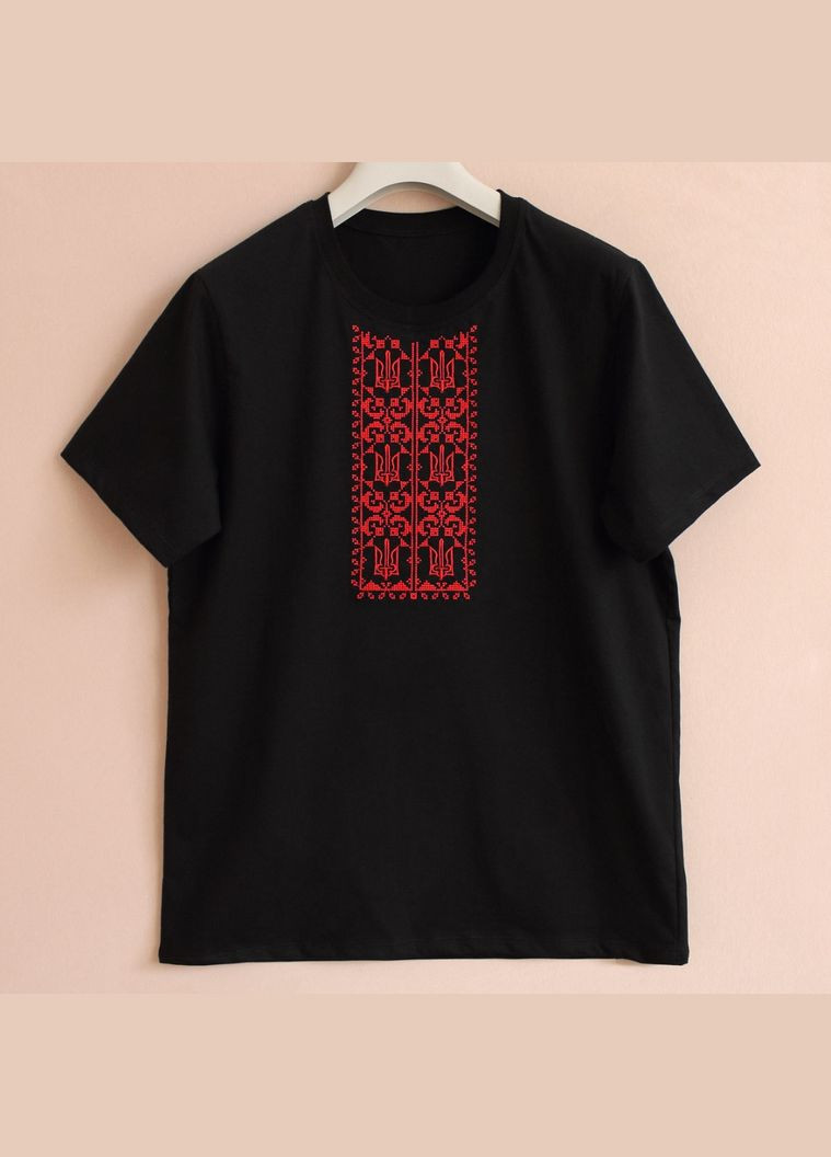 Стильна вишита футболка з тризубами Ladan - (301026328)