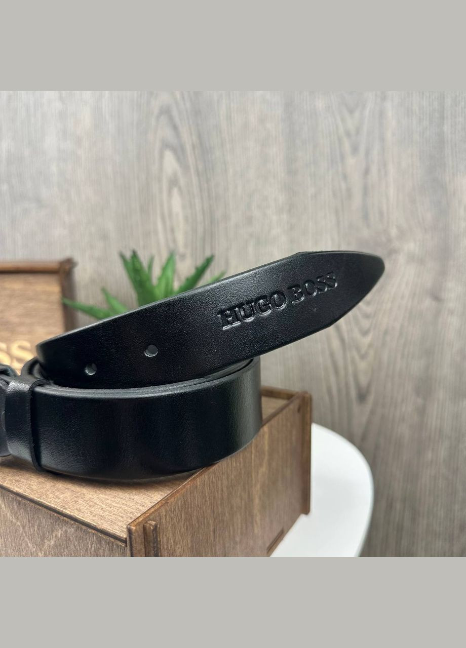 Мужской кожаный ремень поясной пояс черный из натуральной кожи OEM (325882742)