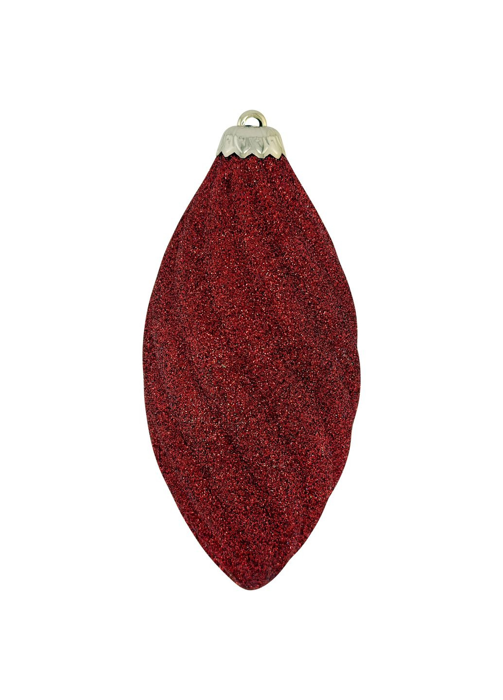 Ялинкова прикраса Овал Спіральний 6х6,х14 см білий MIS LT (365627879)