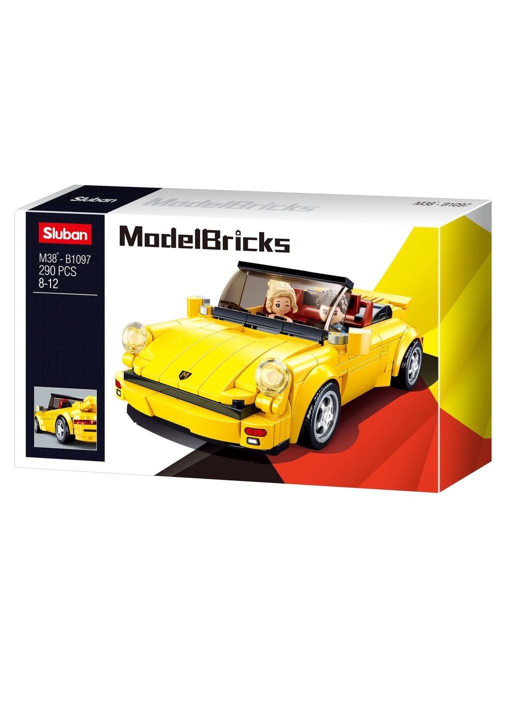 Конструктор Машинка 16 см 290 деталей (M38-B1097) Sluban (341309252)