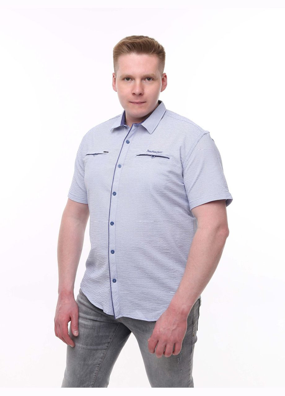 Белая повседневный рубашка в клетку Jean Piere