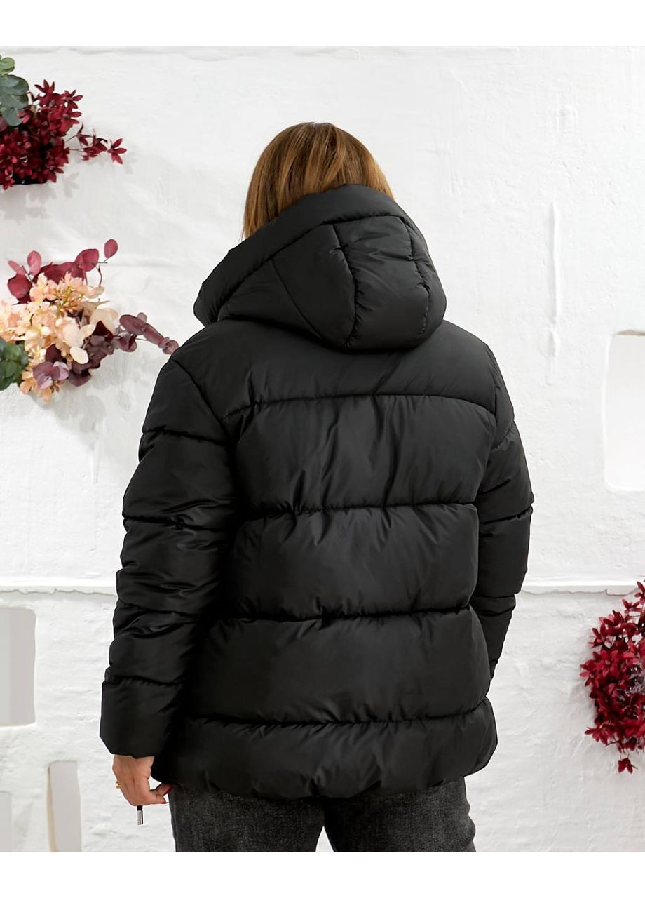 Чорна зимня куртка жіноча KaraMix