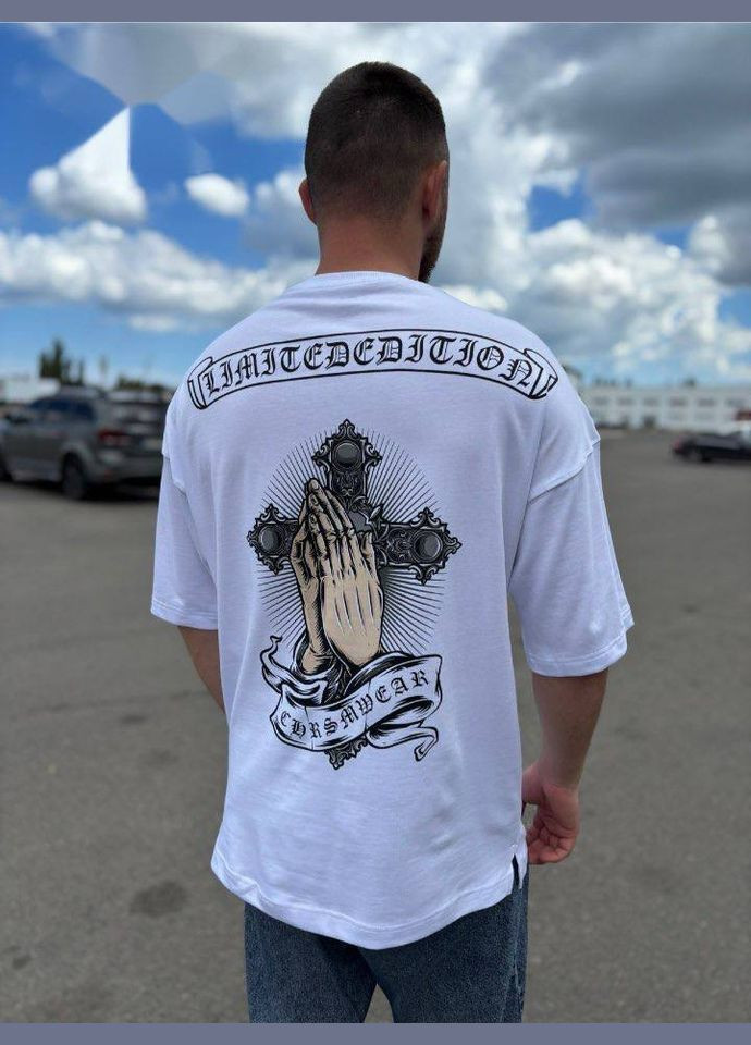 Белая футболка мужская с коротким рукавом Гермес