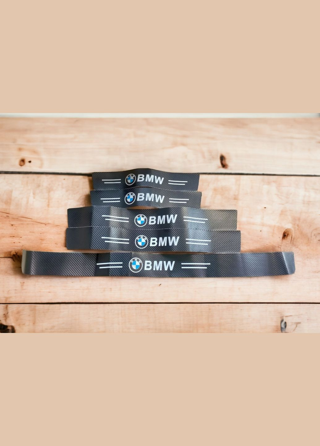 Защитная пленка накладка на пороги и бампер для Черный Карбон 5 шт. BMW (330615611)