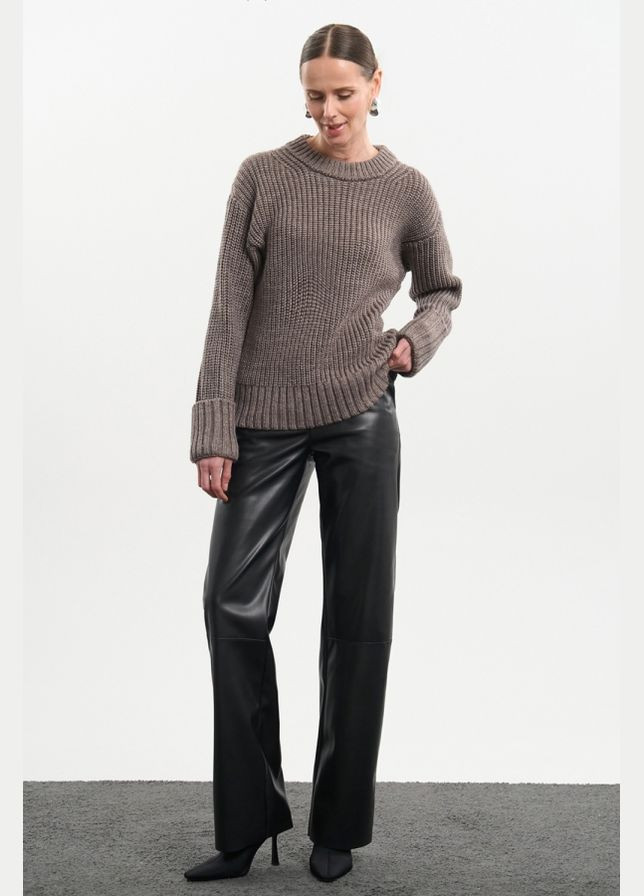 Темно-серый демисезонный свитер с хомутом 2843 Bellise