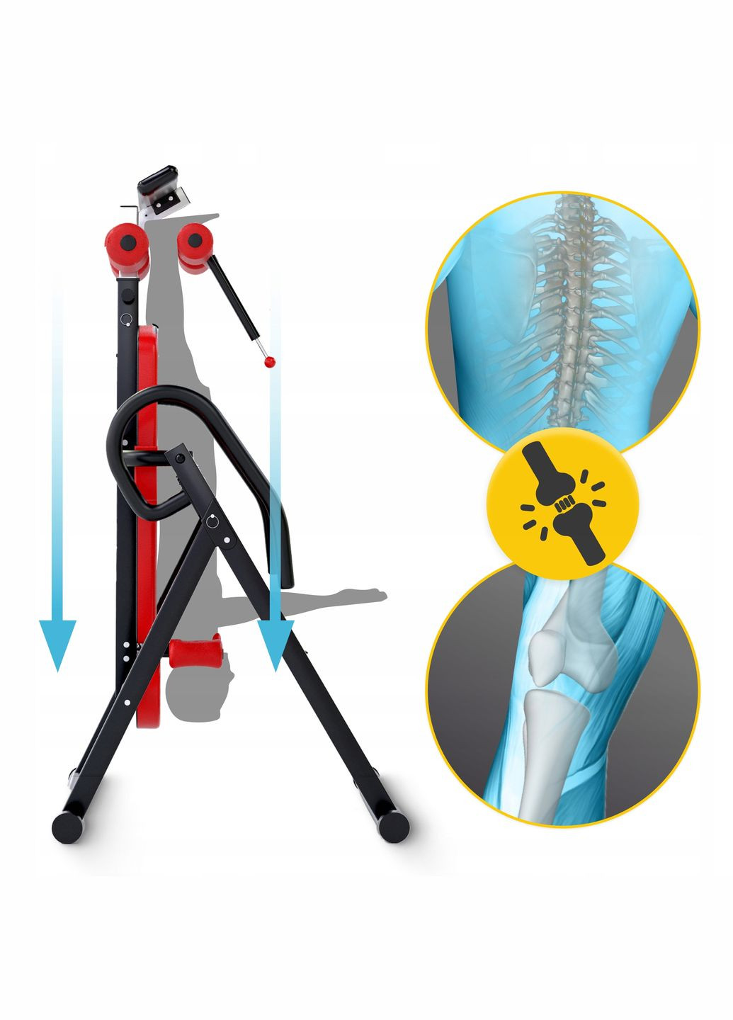 Стол инверсионный регулируемый Black/Red () 4FIZJO P-5905973401944 (297441855)