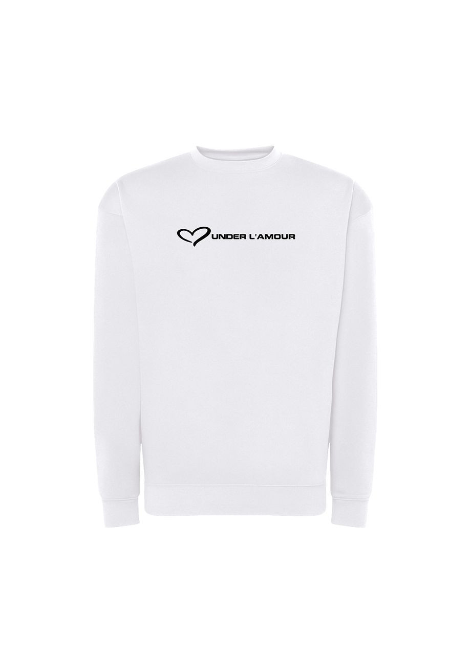 Белый свитшот с принтом "under l'amour". с юмором про under armour (10771401262) ТiШОТКА (365436631)