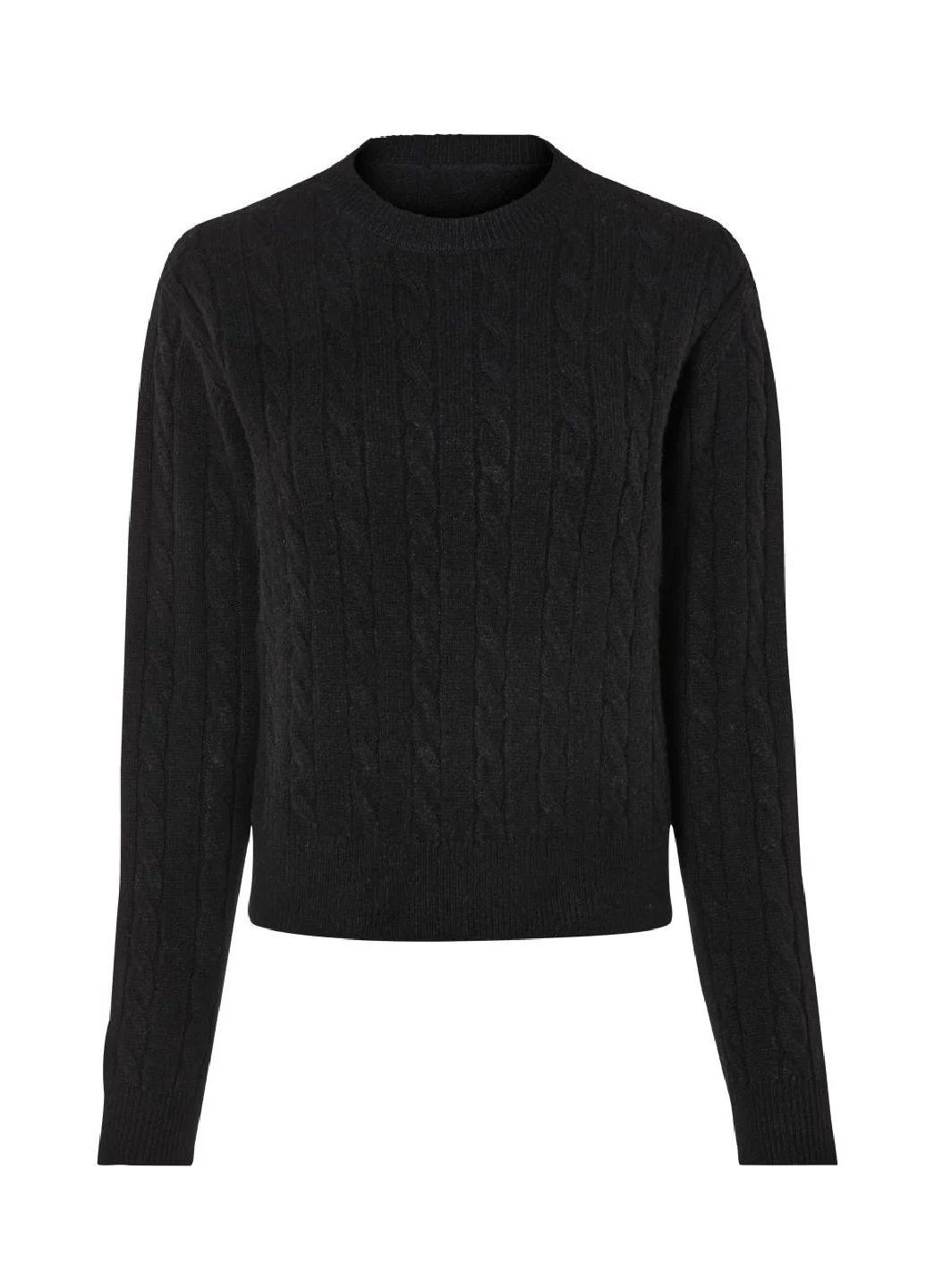 Чорний демісезонний светр тонкої в'язки пуловер Esmara