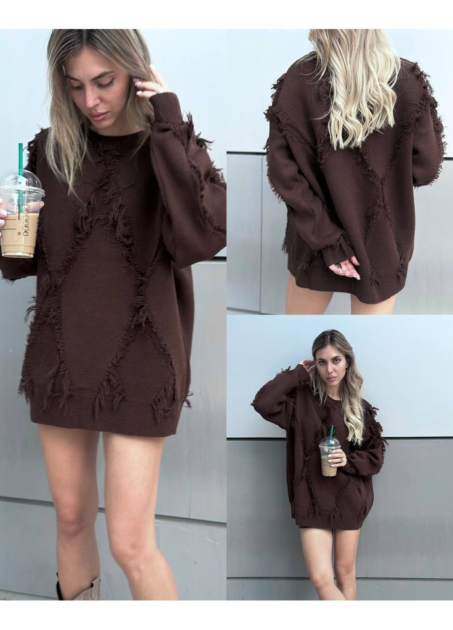 Коричневий демісезонний жіночий светр пуловер Asi.Store.ua