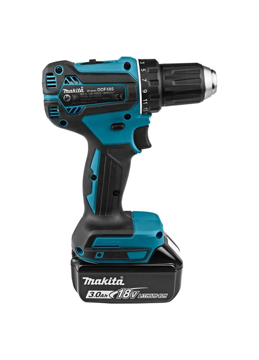 Шурупокрут акумуляторний DDF485 BEO3 (50 Нм, 1.5-13 мм, BL, LXT) Makita (362946890)