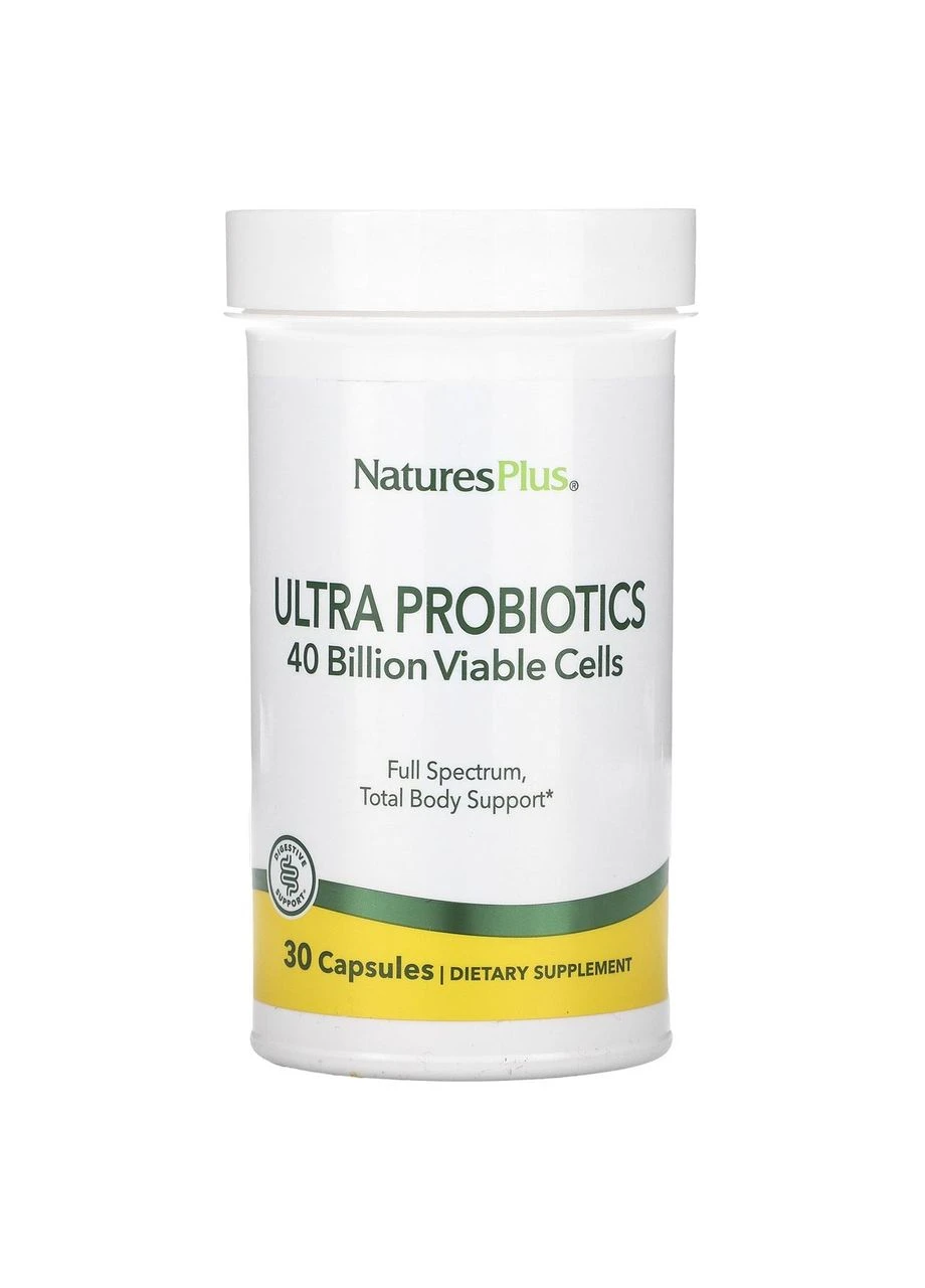 Пробіотики Ultra Probiotics NaturesPlus 40 мільярдів 30 капсул Nature's Plus (380910786)