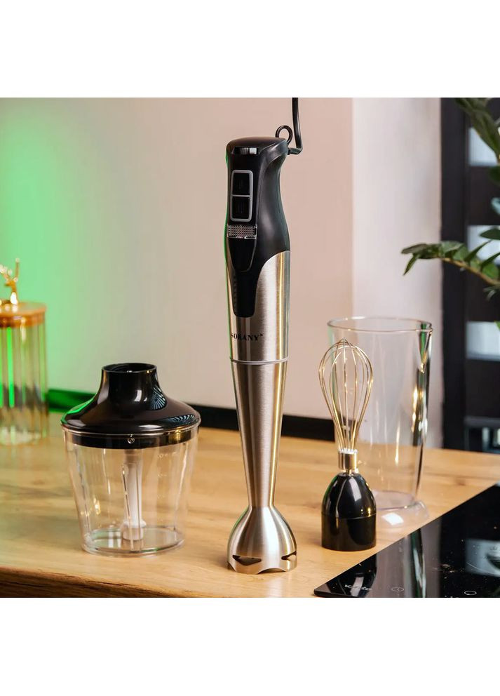 Погружный блендер 4в1, 1000 Вт, 800 мл, SK-758-4 / Многофункциональный блендер измельчитель Sokany (366979324)