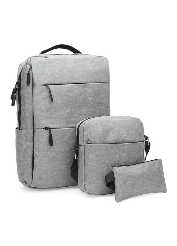 Сумка + рюкзак мужской тканевый C11083gr Grey Monsen (301871338)