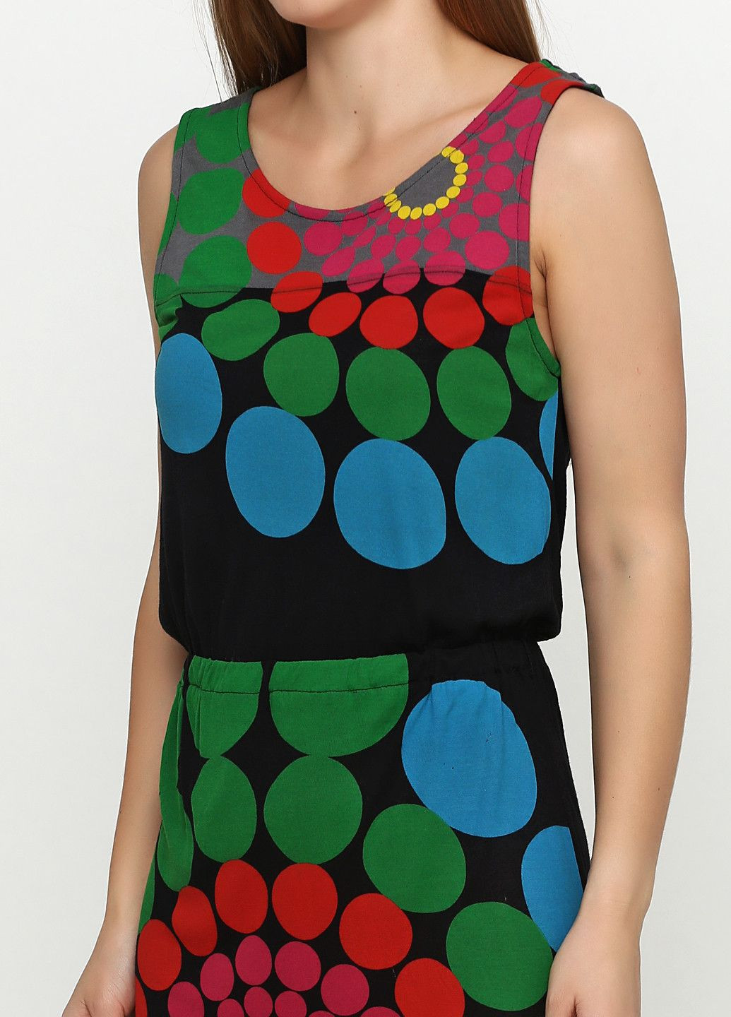 Комбинированное повседневный платье серый Desigual