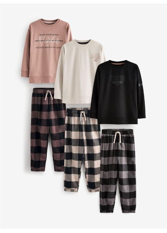 Чорна підліткова піжама для хлопчика next 96776/2 чорний No Brand