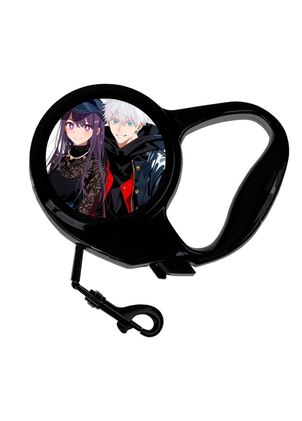 Повідець-рулетка для тварин із принтом Аніме Дитина улюбленця #0002 3 м чорний No Brand (309152698)