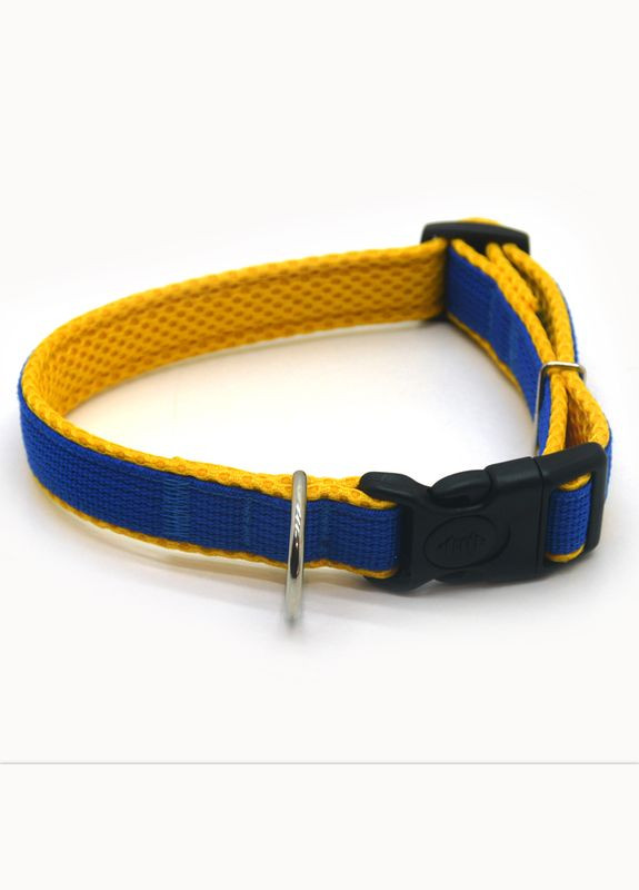 Нашийник для собак Стиль 2,5 см 2852 см капроновий синьо-жовтий Zoo-hunt (276972497)