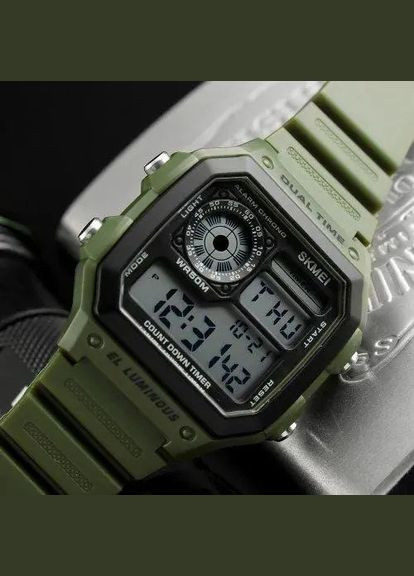 Часы наручные мужские 1299AG, часы тактические противоударные, часы тактические противоударные Skmei (364664470)