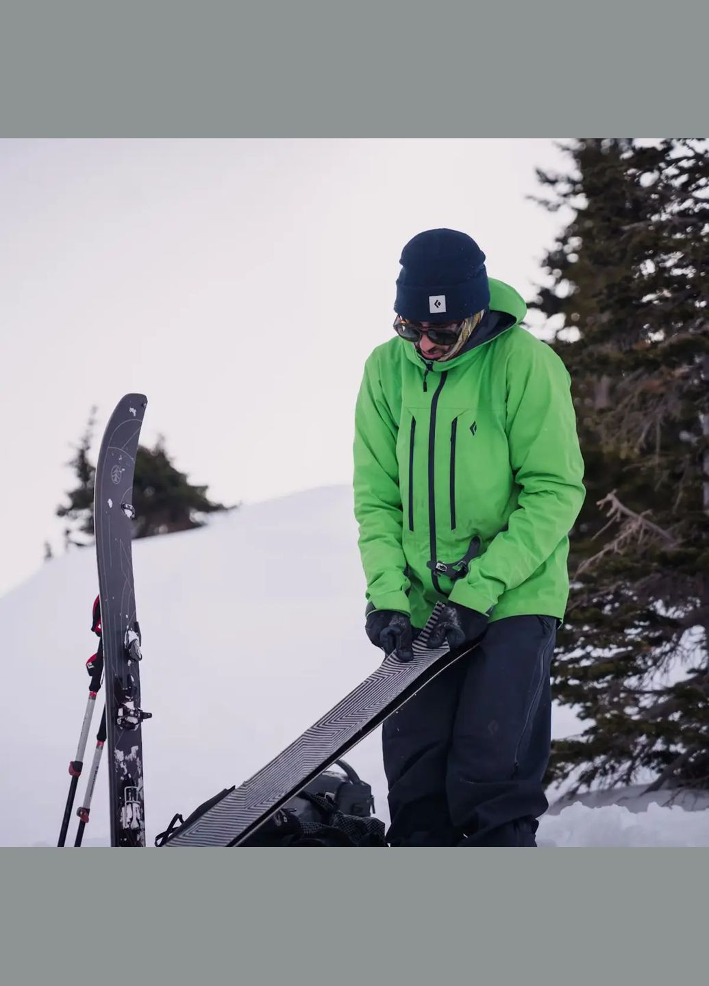 Комбинированная демисезонная куртка en’s dawn patrol hybrid shell vibrant green Black Diamond