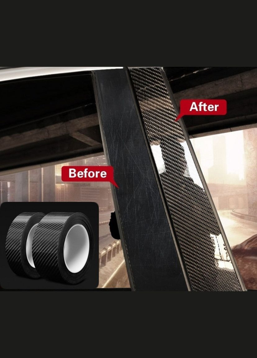 Защитная плёнка Экстра НАНО, на пороги, бампер, кузов. 50 мм. ширина. Черный 5D Карбон No Brand (362474008)