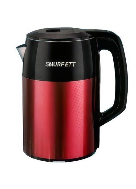 Электрочайник Smurfett SE2232, 2,5 л, 1500 Вт – красный металлический корпус No Brand - (364550132)