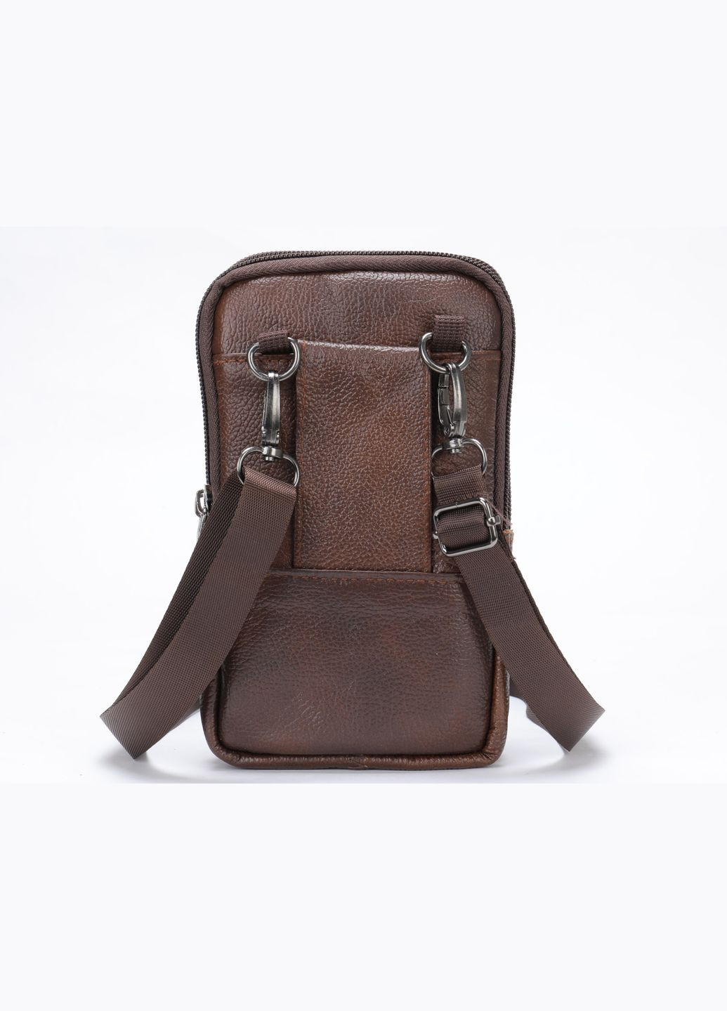 Сумка мужская кожаная через плечо барсетка на ремень брюк 20352 Коричневая Vintage (302008740)