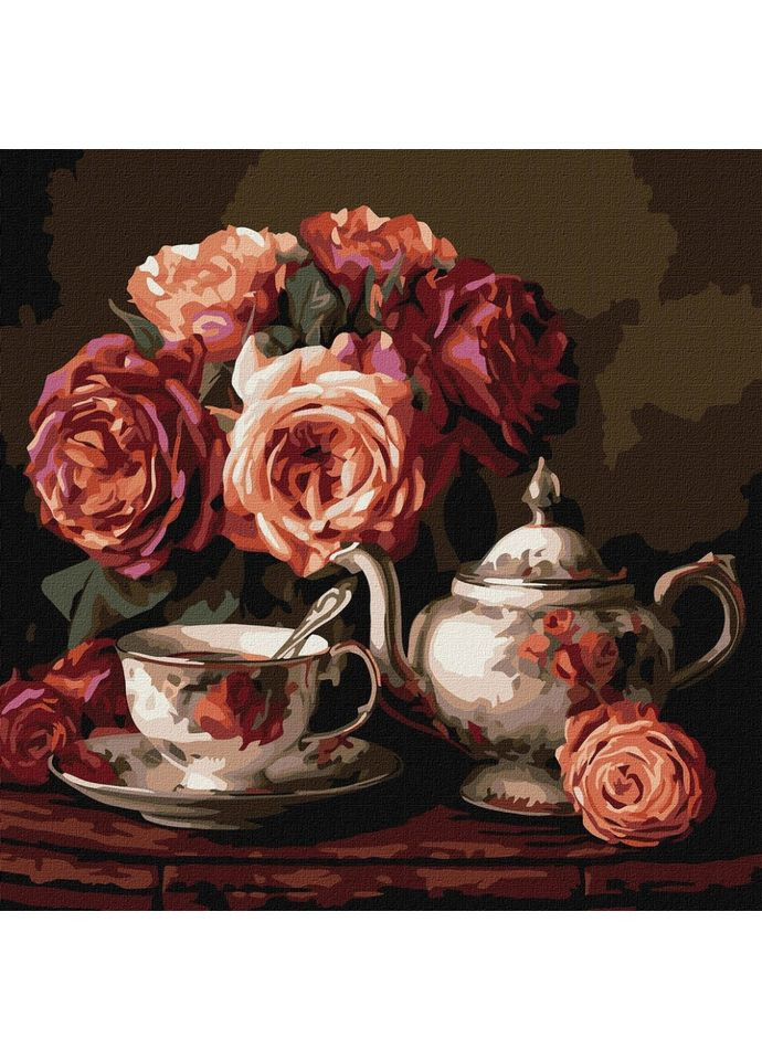 Картина за номерами "Троянди в темряві" ©art_selena_ua KHO3331, 40x40 см IDEYKA (362475694)