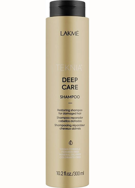 Відновлювальний шампунь для пошкодженого волосся Teknia Deep Care Shampoo 300ml (767647-32273) Lakme (368626537)