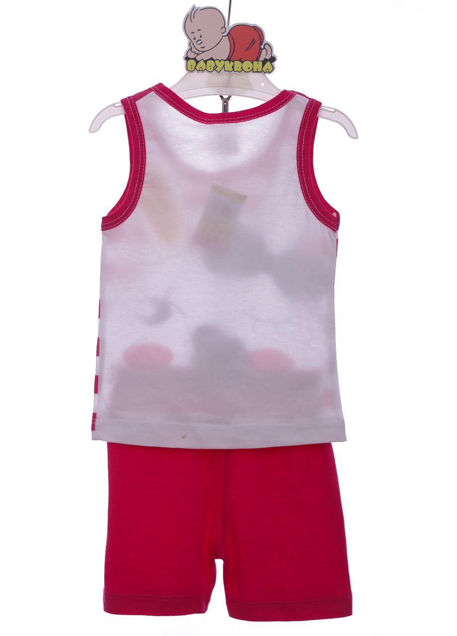 Розовый летний шорты с майкой для девочки трикотажные заяц розовый 86 см (38497) BABYKROHA
