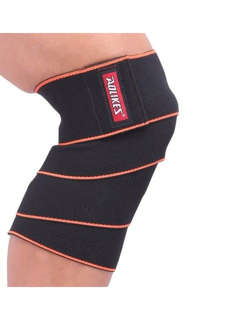 Бандаж для колена универсальный ленточный черно-красный AOLIKES (308845132)