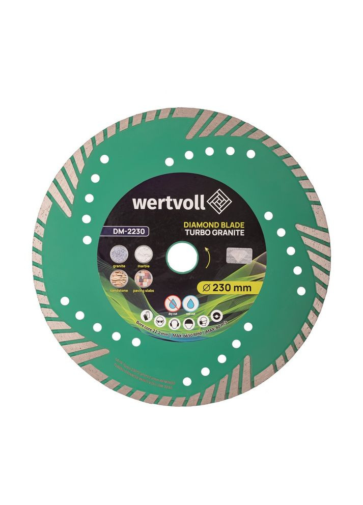 Диск алмазний TURBO GRANITE 230х3 мм (DM-2230) Wertvoll (340909037)