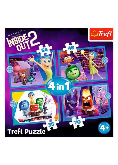 Пазлы Inside Out 2 Правят эмоции 4 в 1 (34652) Trefl (367058584)