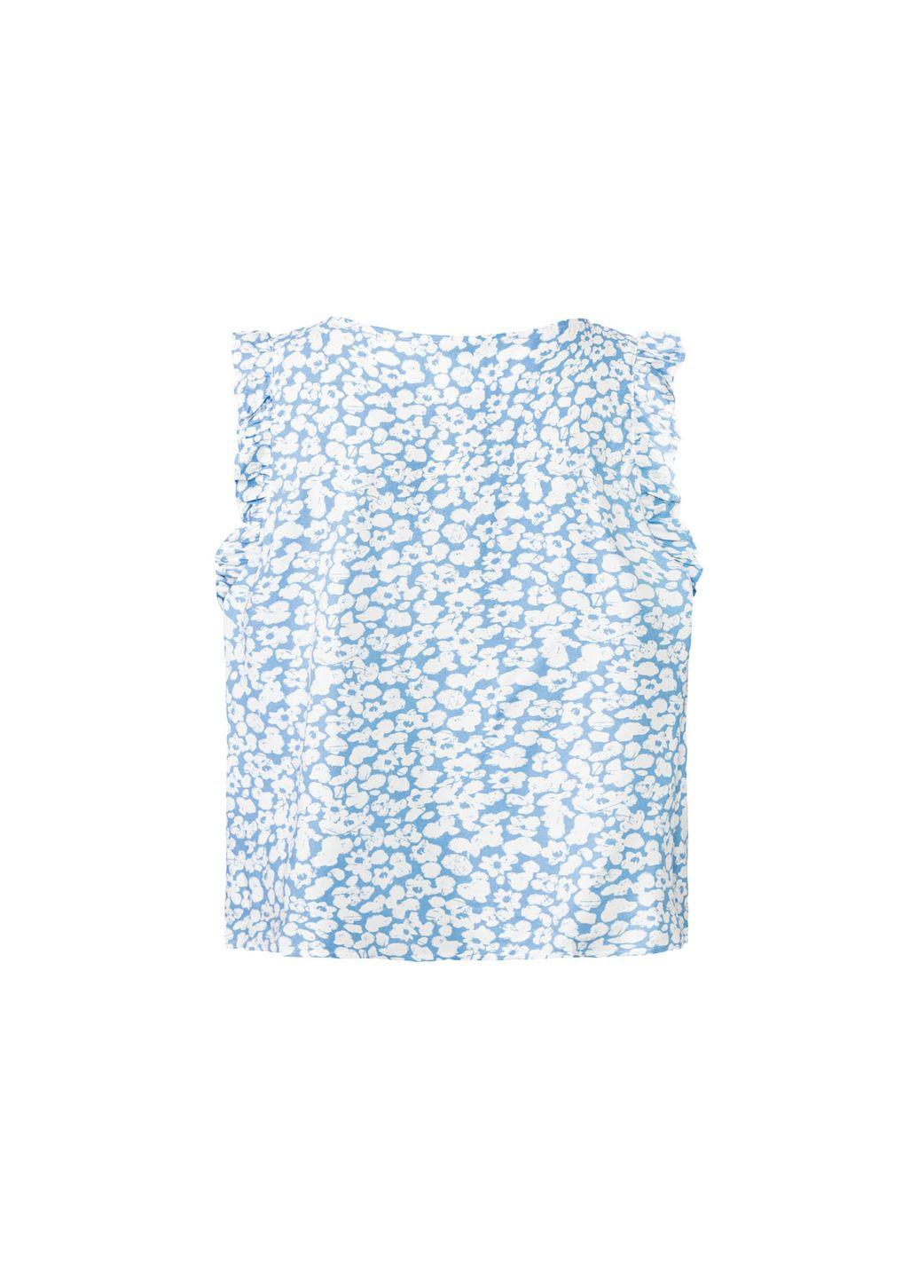 Блакитна блузка з планкою на гудзиках для жінки lenzing ecovero 371570 36(s) блакитний Esmara