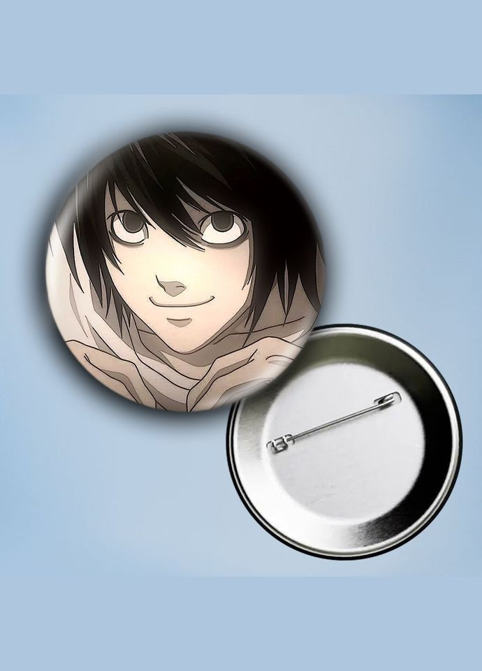 Значок на булавке Аниме Тетрадь смерти #10 металлический 56 мм No Brand (304508282)