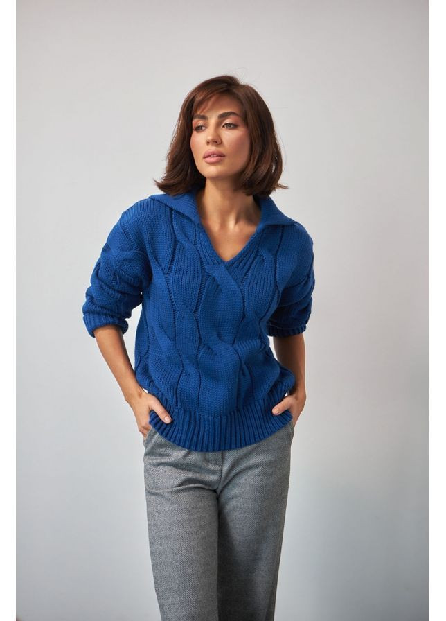 Синій джемпер поло 2718 синій Triko Bakh